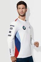 BMW logo on the front left and BMW Motorsport wordmark on the neck tape.