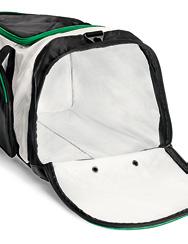 Roomy golf sports bag with padded shoulder strap.