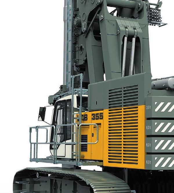 Double rotary drilling DBA 3 Option: additional counterweight x 6,615 lbs (only for double rotary