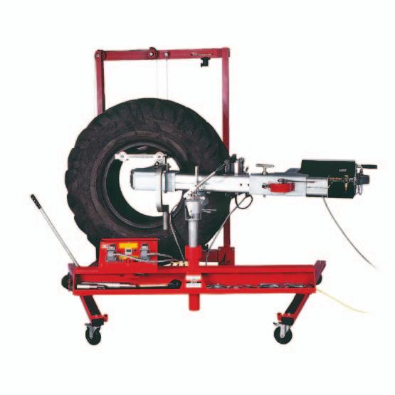 Vulcanizing machines and accessories Thermopress 2-step repair systems 517 7701 Thermopress EM I Hot vulcanizing machine for repairing tread, shoulder or sidewall injuries of radial, cross-ply OTR/EM