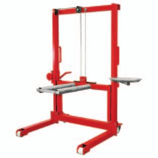 Vulcanizing machines and accessories Equipment for working places 517 7811 517 3554 517 4254 EM repair stand For easy handling of EM tyres during the repair process.