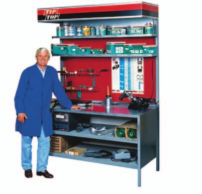 Vulcanizing machines and accessories Equipment for working places REMA TIP TOP workplace PROFI The ideal workbench for the tyre specialist, which makes it easy to keep things tidy Saves wasting time