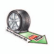 Repair and sealing material for tyres and tubes Self vulcanizing systems RUN-FLAT For use with tread damage from 3 mm up to 4.5 mm.