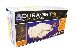 60% thicker than traditional latex gloves Fully Textured surface Powder Free 8 mil thick, 9" long Part No Description Size Box/Qty 224 DURAGRIP Latex Gloves