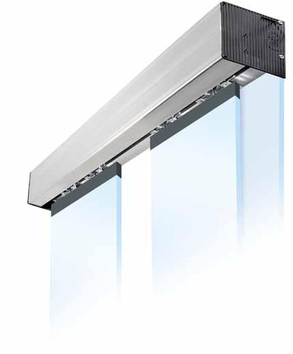DOOR OPENER DOORX For sliding doors up to 150 kg Features: commercial use emergency operation with integrated backup battery pack suitable for single leaf or bi-parting sliding doors max.
