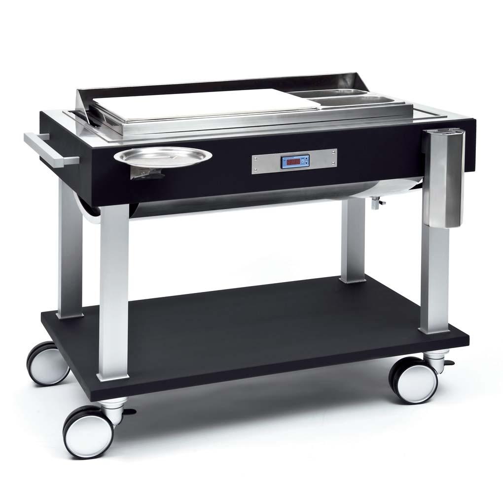 TACTUS TROLLEY ROAST MEAT Trolley with handle 102,6 x 61,9 x H 82 cm open roll top / H 103