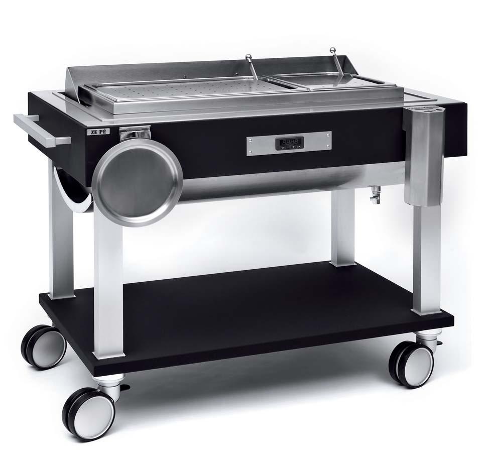 TACTUS TROLLEY STEW/BOILED MEAT Trolley with handle 102,6 x 61,9 x H 82 cm open roll top / H