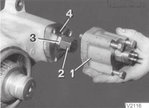 2 Assembly and disassembly of front axle output drive Disassembly: 1 Deinstall outer cover