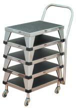 STEP STOOLS All welded construction. Non-tip offset legs, 16 gauge x 1 O.D.