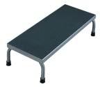 125 stainless steel band. Rubber floor tips. SS8370 Foot Stool ~ 2 steps Overall Dimensions: 18 W x 15.