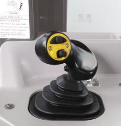 Electronic controlled hydraulic system Electronic controlled palm commanded joystick provides precise blade control. New blade angling switch operation provides easier and predictable blade control.