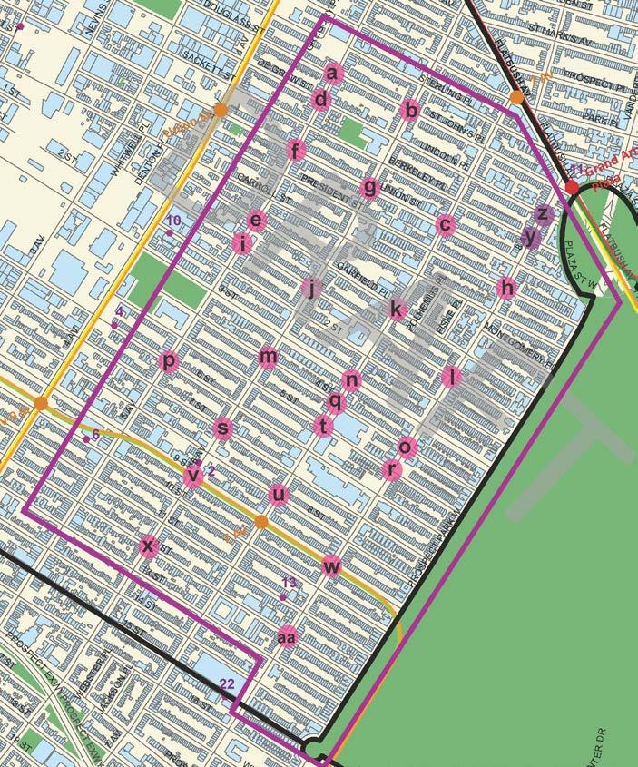 PILOT IMPLEMENTATION Park Slope carshare pilot zone DOT created an illustrative map of 27 feasible/potential locations to solicit input from CB 6 and the public.