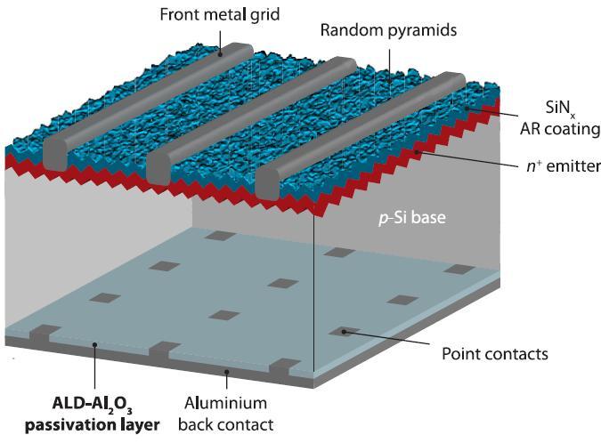 PERC (passivated emitter and rear contact) structure can be applied to both mono- and multi-crystalline silicon (c-si) solar cells.