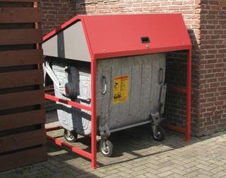 Model GT Housing for 1100 litre wheelie bins as well as waste bags.