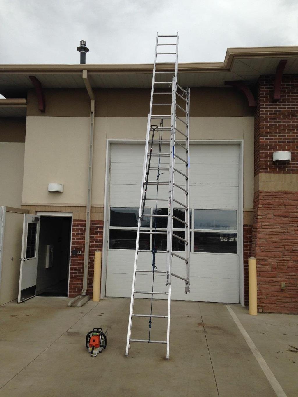 #16 The ground ladders are now setup and the firefighter s ascent for vertical ventilation can now commence.