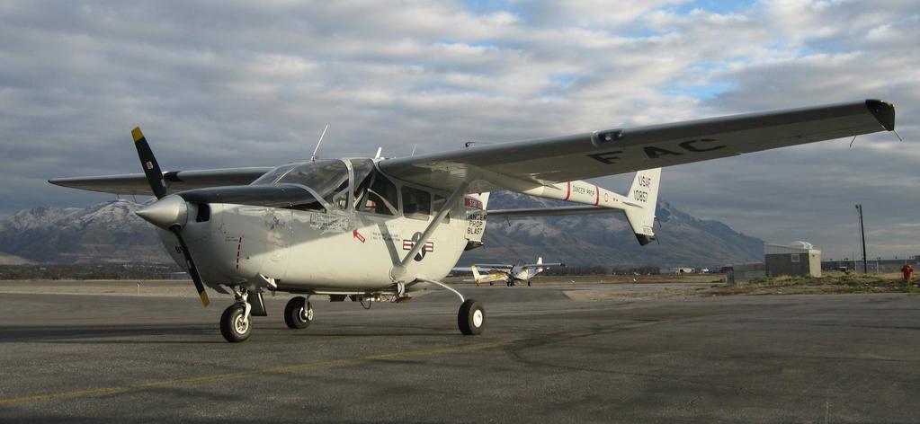 Figure 2. The O-2 Skymaster, dubbed Surf Angel, which is being used as an airborne SAR testbed.