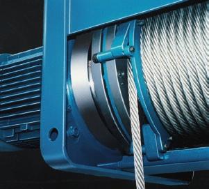 Rope guides protection against extreme loads Rope guides protect Demag DH hoist units against extreme loads resulting from inclined pull, swinging loads and rope vibration.