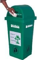 WASTE BINS & CONTAINERS Primary Waste Collection (Litter Collection) WASTE BINS VERTICAL WITH FLAP LIDS: SERIES GBVF No. (Litres) Top Dia. Bottom Dia. Height 01 GBVF 02-01 20 325 265 480 02 GBVF 2.