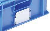 remain fully stackable Pcs/ pack - 1 KD430BLAU - 1 KD640BLAU C Hinge clips for lids can be used with drop-on lids, drop-on/clip-on lids, hinged lids - - 100 DSV lid swings open, 4 hinge