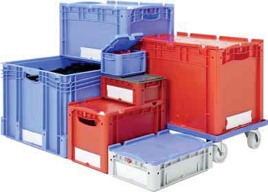 Stand European alone size tilt-open stacking containers cabinets XL with handling bins PK Our all-rounder for a broad range of applications Large volume Ergonomically designed open hand grips (except
