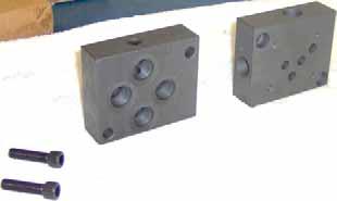 D03 & D05 SUBPLATES D03 D05 DIMENSIONS IN INCHES PORTS PORT LOCATION SPECIFICATIONS - MATERIAL: STEEL - WORKING PRESSURE: 5000 PSI - HARDWARE INCLUDED A B C D E F G H I Ø HARDWARE (2 shcs included)