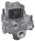 an additional axle in semitrailers. The EBS relay valve consists of a relay valve and two solenoid valves (inlet/outlet valve), a backup valve and a pressure sensor.