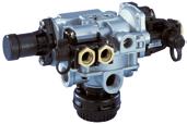 pressure and thus on the load status of the  The integrated relay valve ensures quick pressurising and venting of the brake cylinders.
