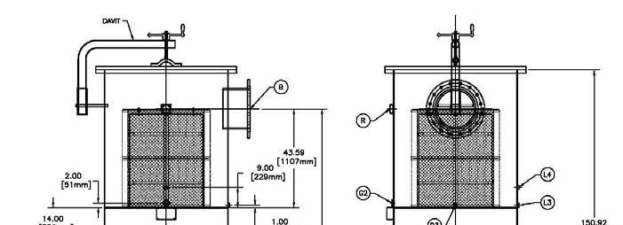 Natural Gas Filtration Oil Separators Note: Drawings are shown with sample dimensions only.