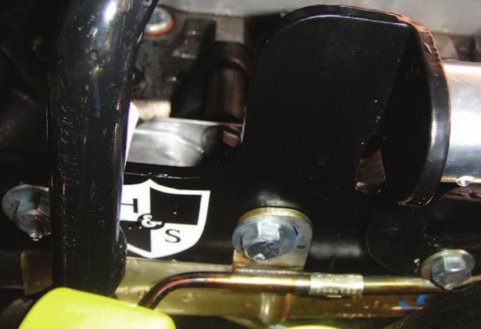 STEP 25 Bolt H&S bracket to pressure line bracket using supplied 5/16 bolt, washers,