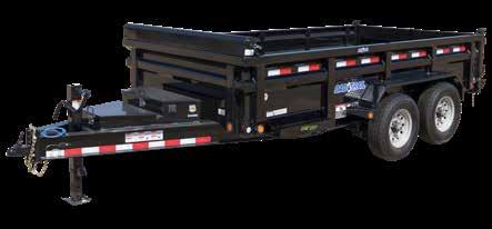DH14 DH21 8 I-Beam Frame Heavy Duty Low-Pro Dump 14,000lb - 21,000lb GVWR 83 X 14 4880 7.17 83 X 16 5200 8.20 *[Some sizes not available with different axle ratings.