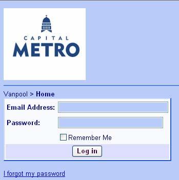Step 1: Go to: http://mypmr.capmetro.org You will see the screen on the left here. STEP 2: Enter your Email Address and Password.