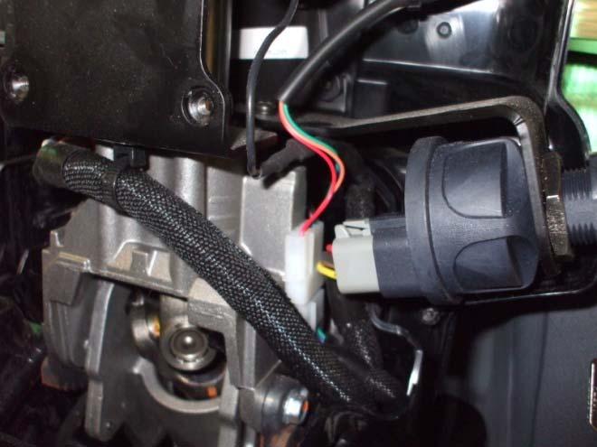 the ignition switch as shown. Refer to Pictures 2 & 3.