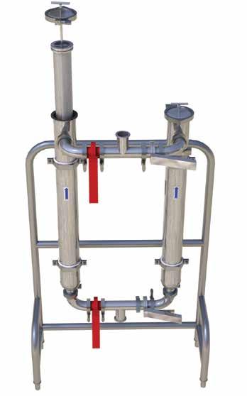 Closed for cleaning In-Line Strainers Dual Strainer Assembly Dual Angle-Line Strainer Assembly A Full Assembly includes a Strainer Stand, Valve Kit and two (2) Complete Assembly Angle-Line Strainers