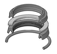 117 PARKER Rod Kits Urethane HMI Cylinders Fluorocarbon 12-70mm 90-140mm 1 URE Wiper 1 URE Multi-lip U-seal 1 NBR O-ring 1 FC Wiper 1 PTFE Back-up Ring* 1 FC Multi-lip U-seal* 1 FC O-ring PARKER Rod