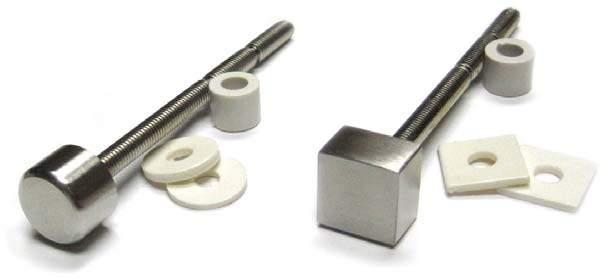 Fasteners Door Pull Through-mount Kit 2 90215KR ø15, 10 thick 90215KK 15 square, 10 thick 90230KB 40