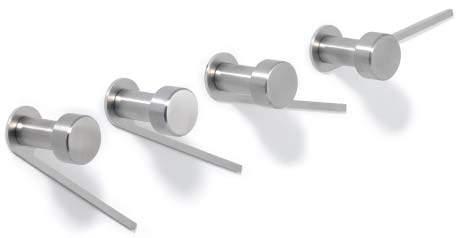 Eccentric Hooks Brushed Stainless Steel To