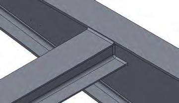 700mm are made of steel S355. Three confi gurations available, pictured is main beams wide.