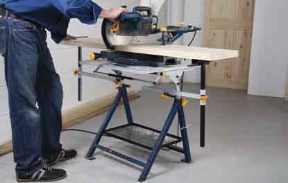 Stands RRS420G Roller Ball Stand Suitable for use with mitre saws and table saws Height adjustment from 630 mm to 1,080 mm Roller ball system allows feeding of large sheet material from any