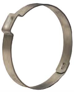 & Worm Gear Clamps: Pinch-On Pinch-On Single Ear Clamps sold in package quantities only Nominal Size Range Zinc Plated Steel 304 Stainless Steel Pkg closed open Qty 105 $0.50 105R $0.60 100 113 0.