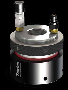 Tentec Hydraulic Nuts offer an extremely rapid and simple method of simultaneously accurately tensioning every bolt on a bolted joint.