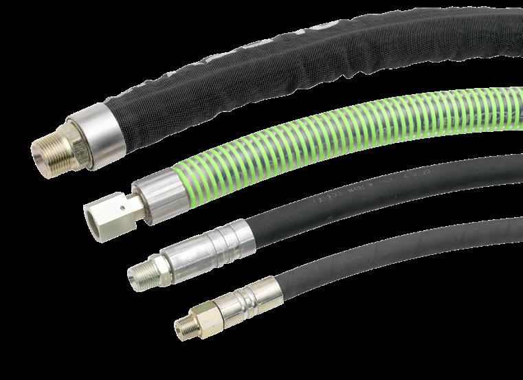 A key element of the thermoplastic supply hose is the heavy-duty abrasion cover.