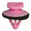 Side Moulding Clip Pink Nylon w/ Sealer Head Diameter: 22mm Stem Length: 15mm Fits into 9mm Hole Subaru: