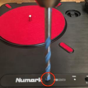 Note: Your MCB yellow taped and red taped connection cables should reach all areas within the PT01 Scratch turntable.