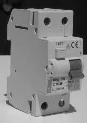 RCBO s COMBINED MCB/RCD TWO POLE Providing the combined advantage of protection against earth leakage faults with short-circuit protection.