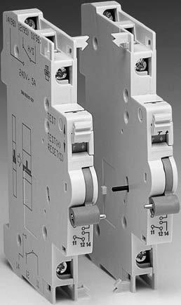 E2000 Miniature Circuit Breakers Series CB Auxiliary Switch and Bell Alarm Applications Commercial Industrial Features Common for all MCBs Can be coupled on both sides of MCBs There are two