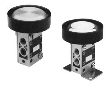 Mechanical Valves 3/2 Series 77 BRASS MINIATURE TOGGLE DETENT - Nickel plated brass - Optional panel mounting - Nut and
