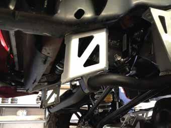 27. Install the new sway bar drop brackets (driver side and passender side) using the stock hardware. line extension bracket. 28.