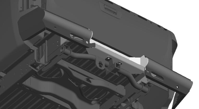 Figure 2 Fastener Locations 5. Slowly lower the tailgate to ensure there will be no interference. If required, loosen the frame bolts / hitch bolts and adjust alignment of the bumper. 6.