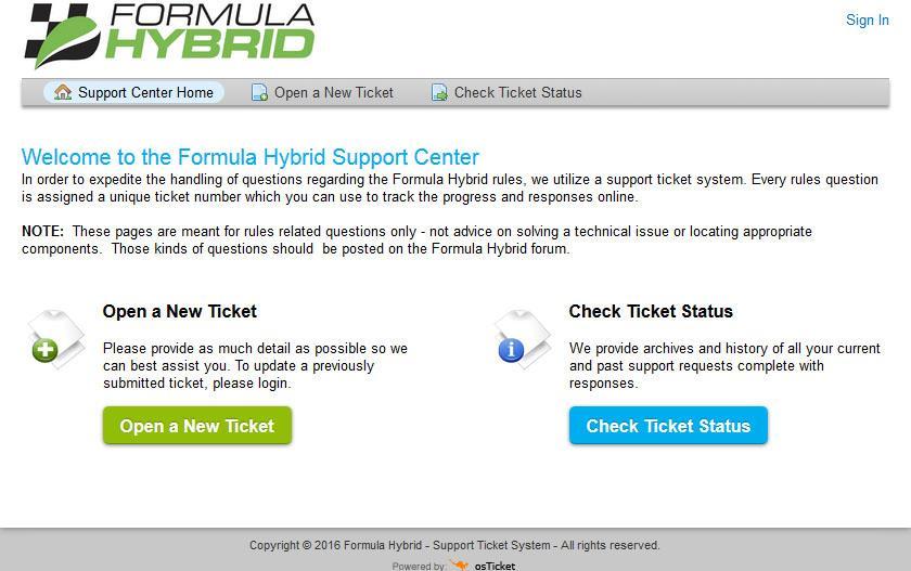 Figure 1 - Formula Hybrid Support Page A12.