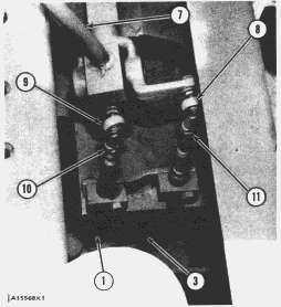 Page 14 of 21 CONTROL LINKAGE (TYPICAL EXAMPLE) 1. Cable. 3. Cable. 7. Control lever. 8. Rod end. 9. Rod end. 10. Nut. 11. Nut. 8. Loosen nut (11). Move the control lever to position (E).